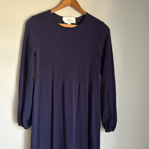 Tuckernuck Pomander Place Double Knit Lennox Sweater Maxi Dress Navy XS - Picture 3 of 16